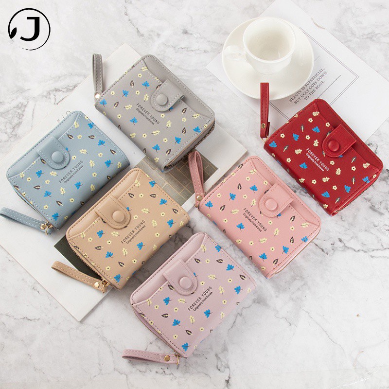 Ví Nữ Ngắn Cầm Tay Mini 2 gập thời trang Dáng Chất Liệu Đẹp Da PU Đựng Tiền Và Thẻ Tiện Lợi Cao Cấp Có Khóa Kéo nhỏ gọn Bóp Đựng Thẻ / Tiền Xu Cho Phụ Nữ