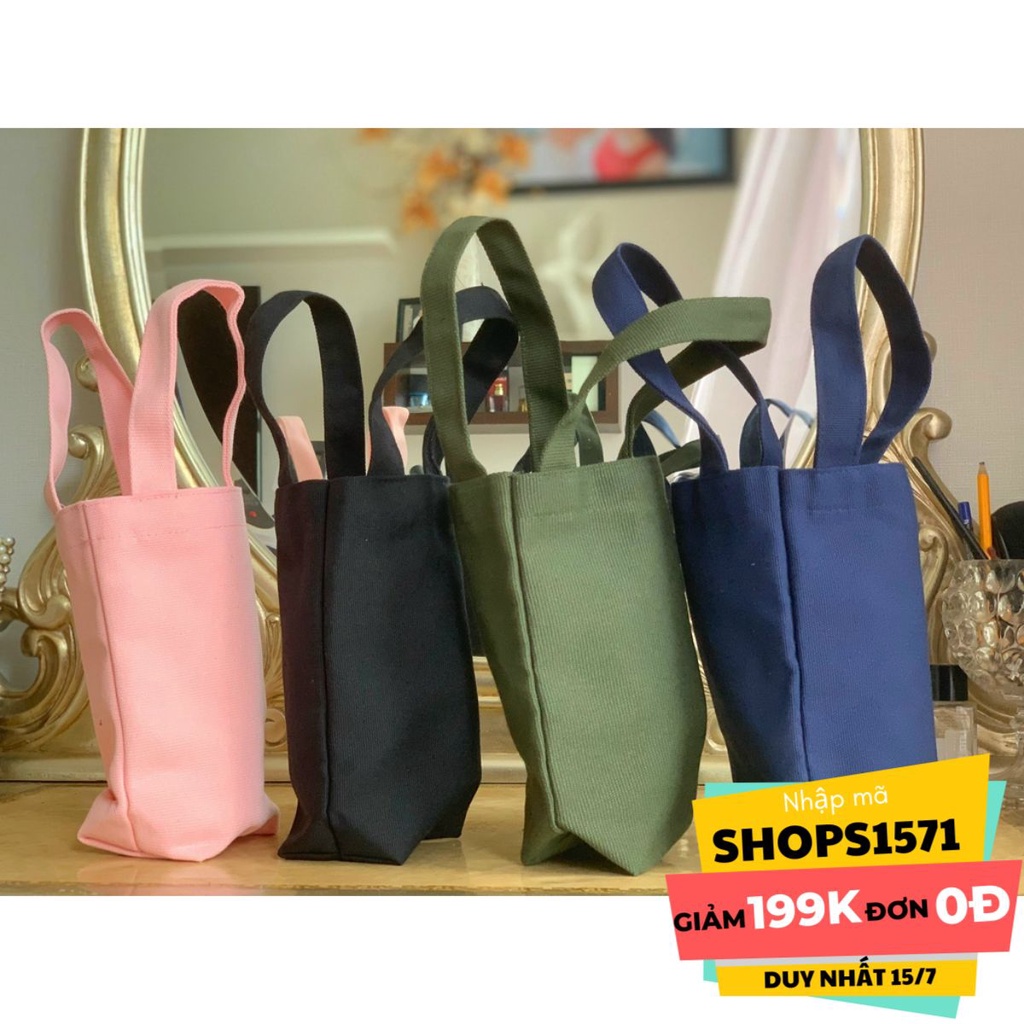 Túi Đựng Ly Cốc Bình Giữ Nhiệt Bình Nước Túi Canvas Bảo Vệ Bình - SHOPGIATOT1989
