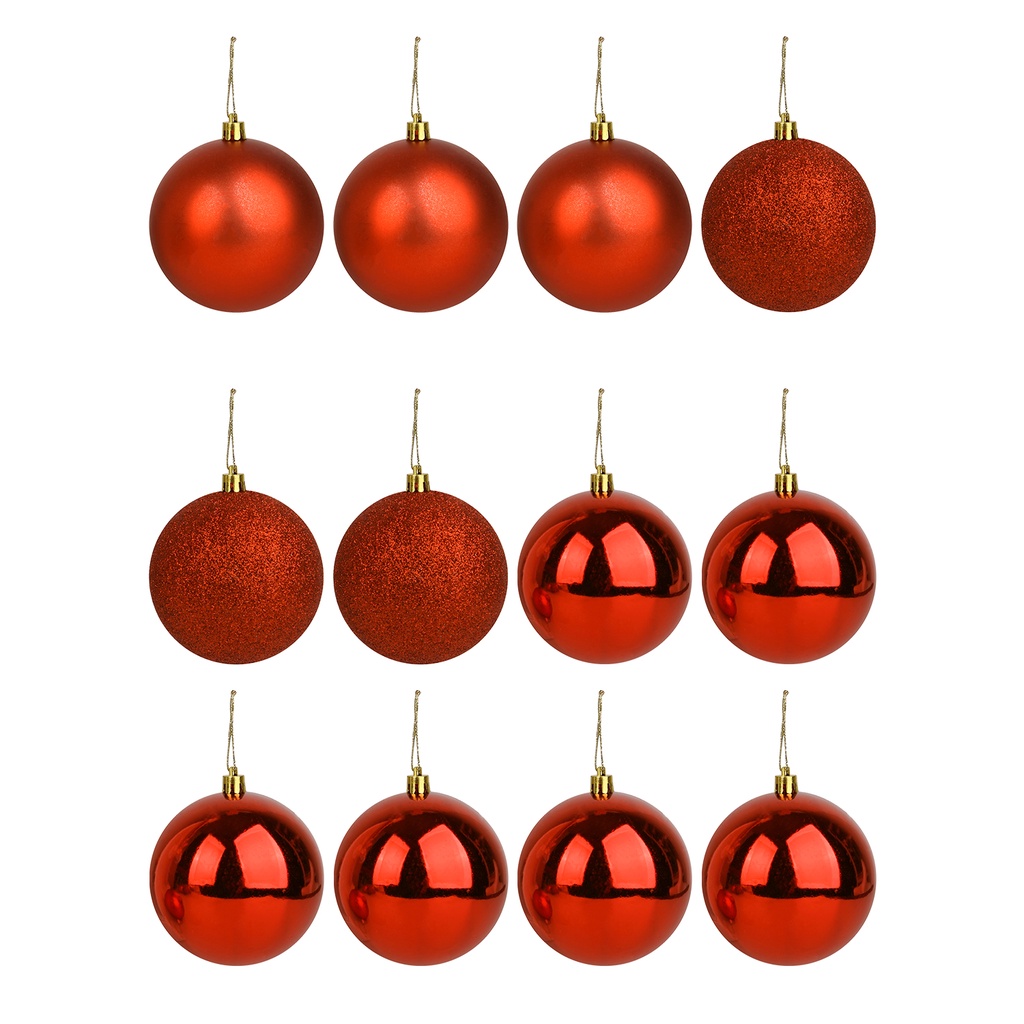 Trái Châu 4 / 6 / 8cm Trang Trí Cây Thông Giáng Sinh