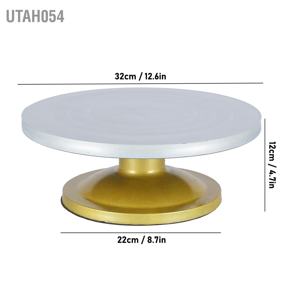 Utah054 Bánh thép dẻo dày Bàn xoay 360 ° trang trí đứng cho cửa hàng tráng miệng tại nhà