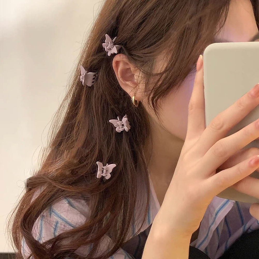 Kẹp Tóc Càng Cua Dạng Móng Vuốt Mini Mặt Nhám Thiết Kế Ngọt Ngào Cho Nữ