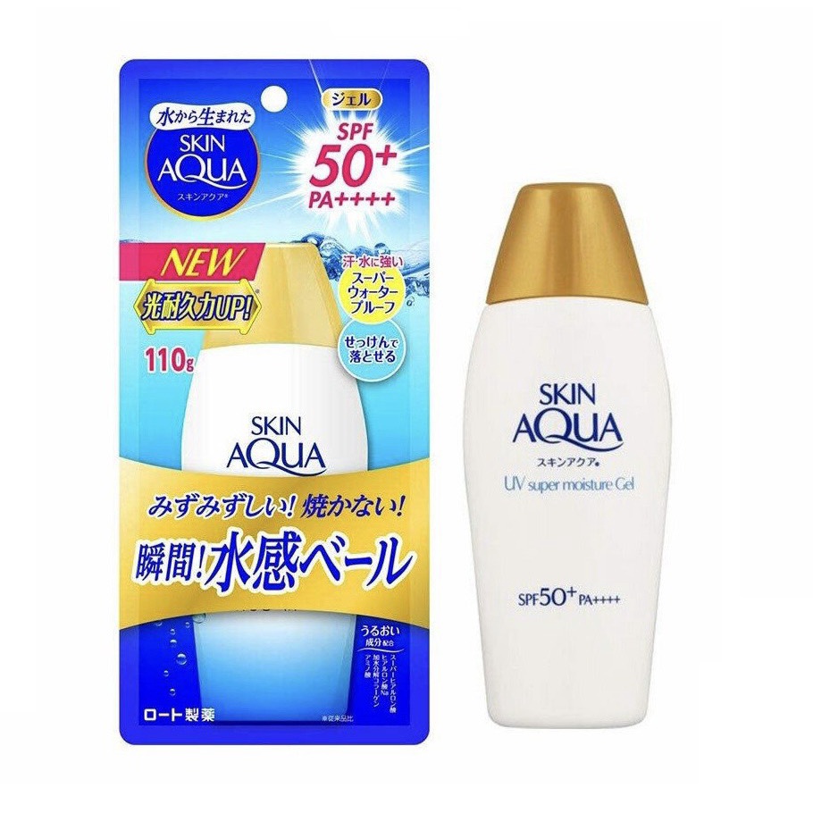 Kem Chống Nắng Skin Aqua Nắp Vàng Nâng Tone SPF 50+ PA++++ Hàng Nhật Nội Địa Phù Hợp Mọi Loại Da 110g