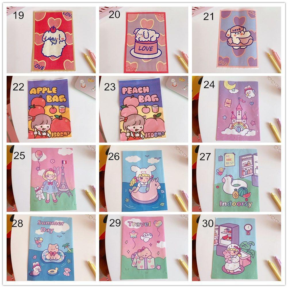 LAKAMIER Túi Giấy Đựng Quà Mini Họa Tiết Gấu Và Hoa Xinh Xắn