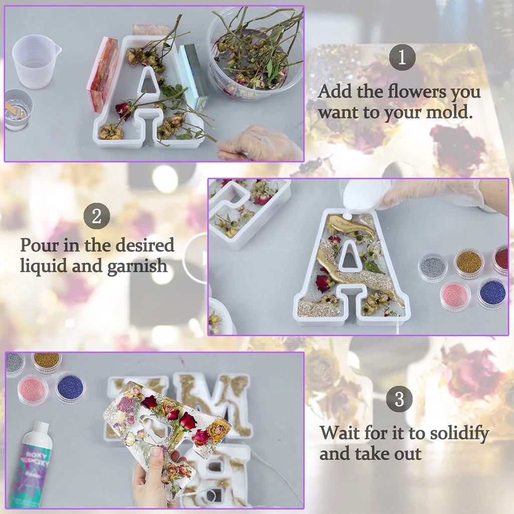 Khuôn silicone 12cm Tạo Hình Chữ Cái diy Trang Trí Nhà / Sự Kiện