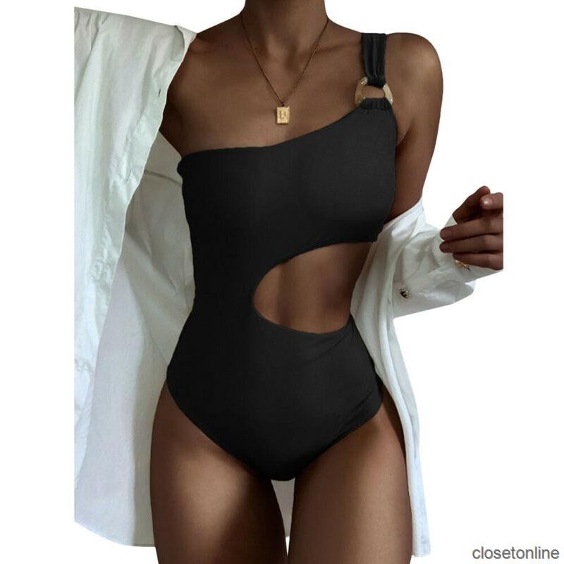 Bikini 1 mảnh đi biển nữ Áo đồ Một Lệch Vai Có Đệm Mút | BigBuy360 - bigbuy360.vn