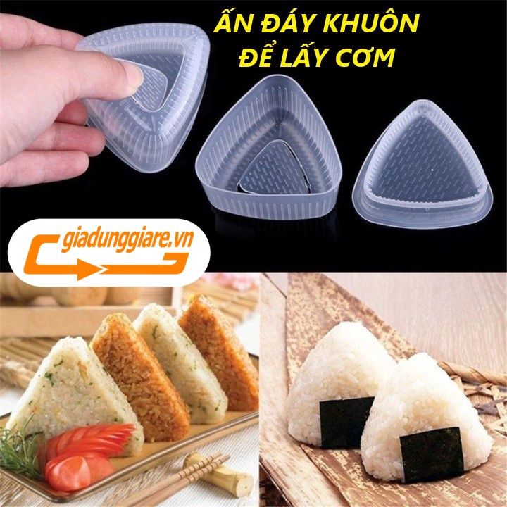 ( Mẫu mới ) SET 07 KHUÔN CƠM BENTO ép tạo hình cơm nắm Sushi Origini mẫu đẹp nhựa nguyên sinh an toàn thực phẩm cho bé