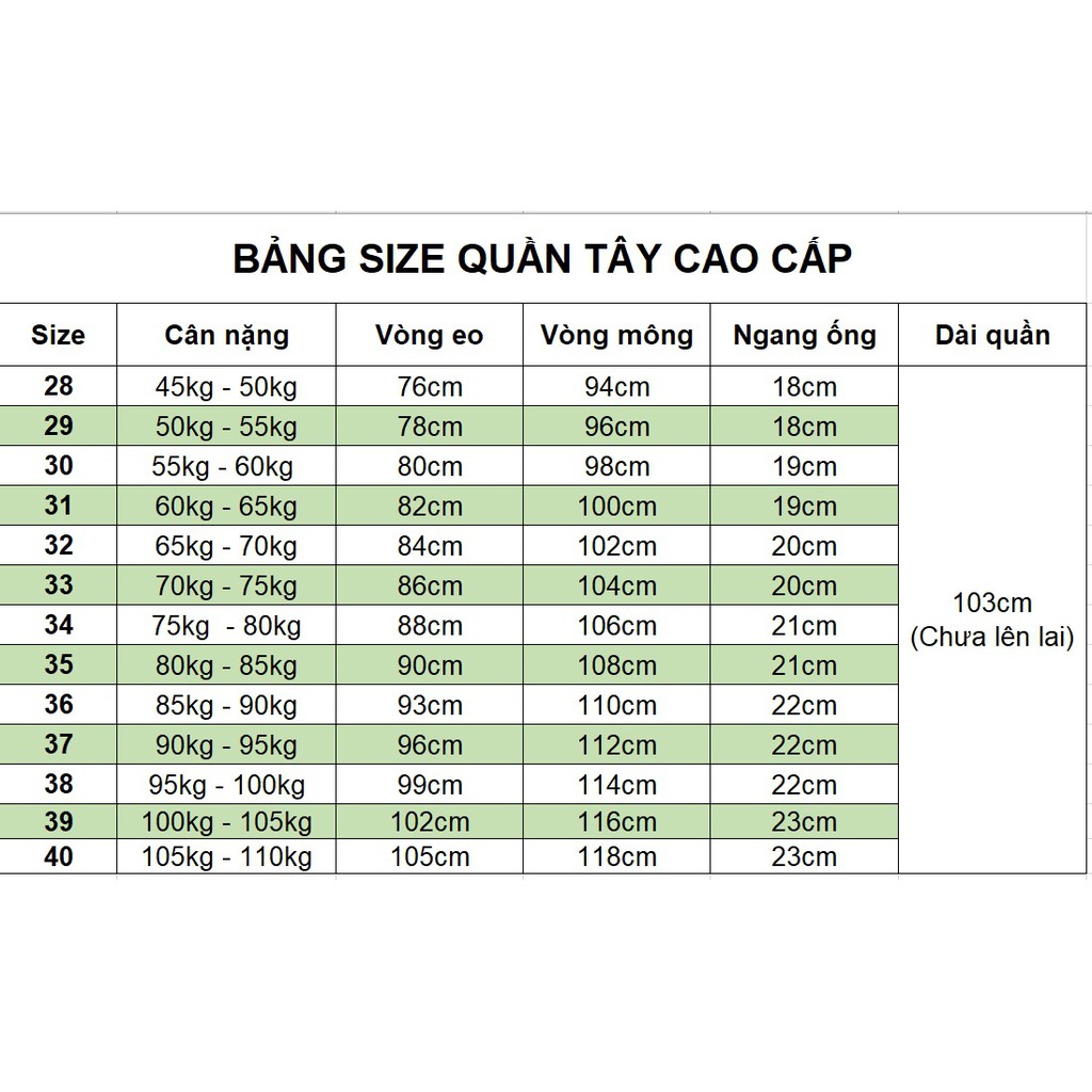 Quần tây nam cao cấp BIG SIZE 45kg - 110kg , tỉ mỉ từng đường kim mũi chỉ - NH Shop | BigBuy360 - bigbuy360.vn