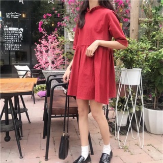 Váy đỏ baby doll - order
