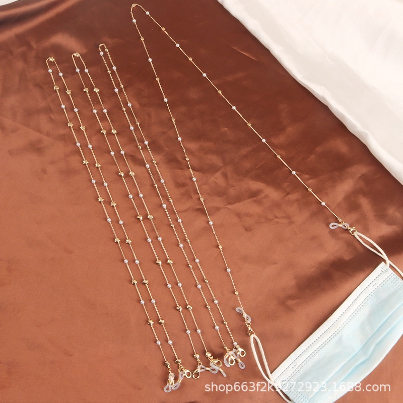 [HOT TREND]Dây đeo khẩu trang chuỗi ngọc sang chảnh chống thất lạc nhiều kiểu xinh xắn KT5