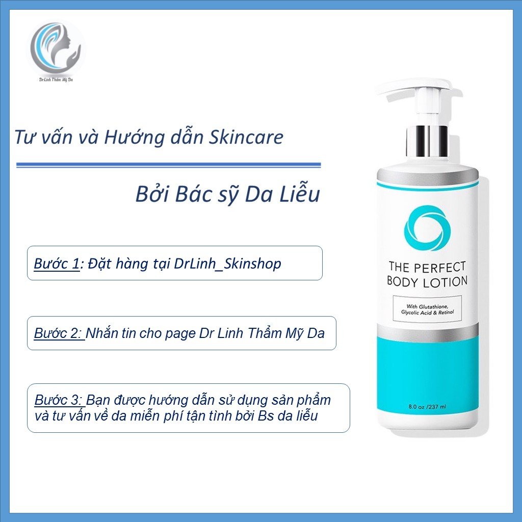 Kem dưỡng trắng da The perfect body lotion sáng da mờ thâm và chống lão hoá BD01