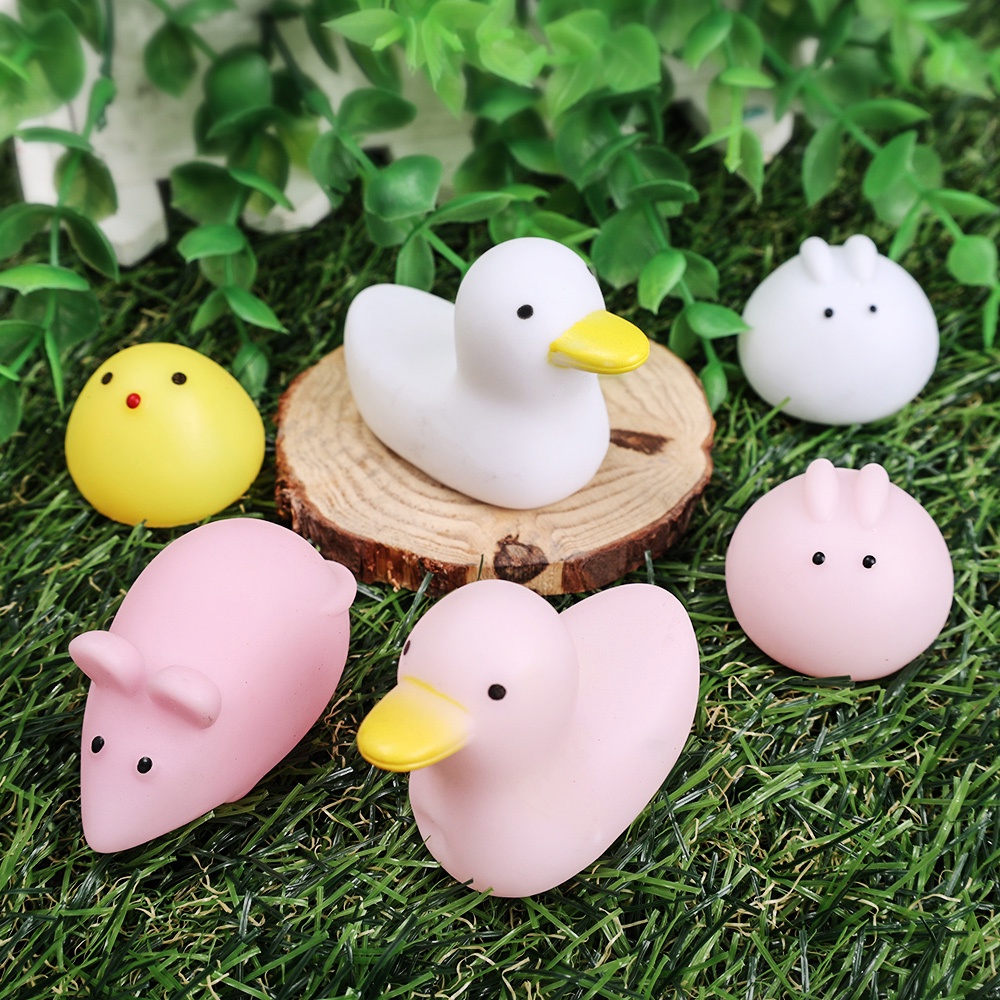 1 Đồ Chơi Nắn Bóp Mini Hình Động Vật Dễ Thương Có Âm Thanh Giảm Căng Thẳng Cho Người Lớn Và Trẻ Em