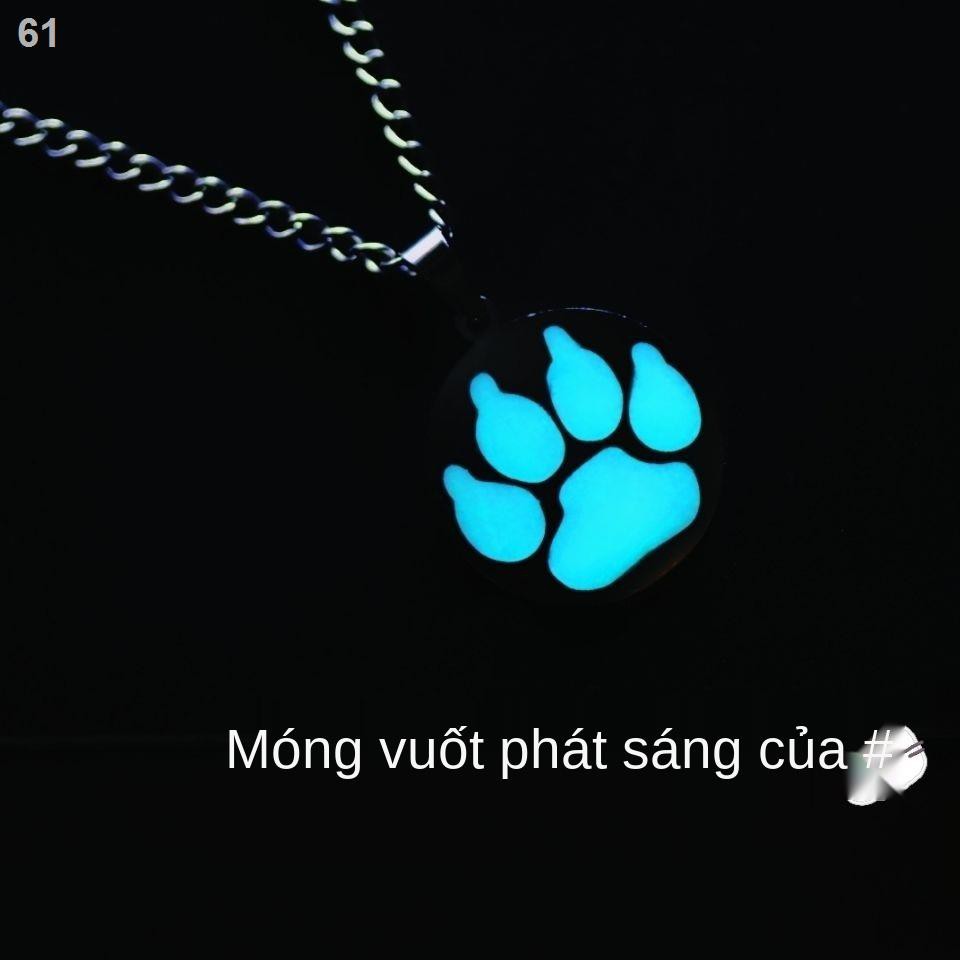 Thương hiệu thủy triều lông thú phát sáng gấu chân mèo thay đổi vòng đeo tay titanM