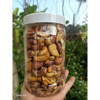 1kg hạt điều còn vỏ rang muối vỡ 234