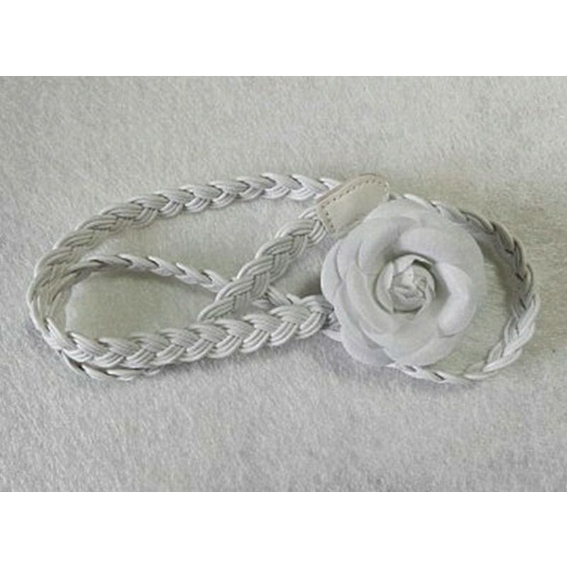 Thắt lưng nữ dây nịt hoa hồng bện rít vintage thời trang nữ Korea Lh0917399527