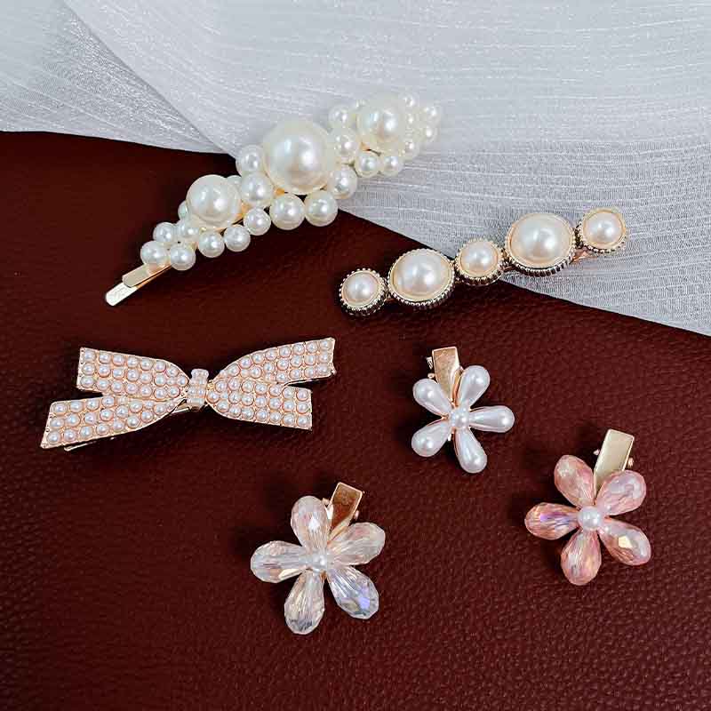 Bộ Kẹp Tóc Đính Ngọc Trai Thời Trang Hàn Quốc Dành Cho Nữ