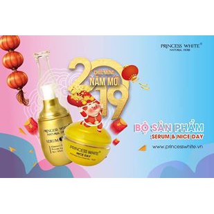 COM BO DƯỠNG DA MẶT TRẮNG HỒNG HIỆU QUẢ NHẤT SERUM 3IN1 + KEM NICE DAY PRINCESS WHITE BỘ ĐÔI HOÀN HẢO | BigBuy360 - bigbuy360.vn