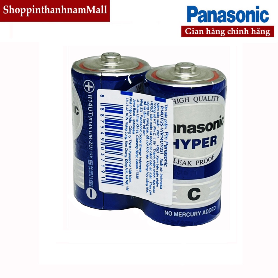 Pin Trung Panasonic Hyper R14UT-2S Vỉ 2 Viên Chính Hãng