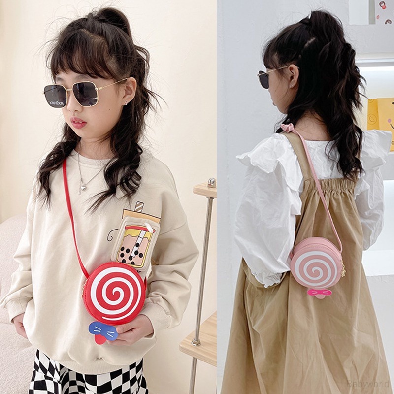 Túi Đeo Chéo mini Hình Kẹo Mút Hoạt Hình Cho Bé