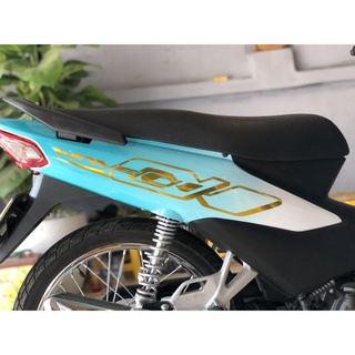 TEM WAVE Alpha cắt CROM VÀNG dán rời cho 50cc - 110cc ( CHỐNG NƯỚC CHỐNG BAI MÀU )