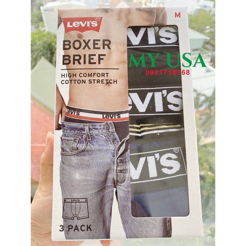 Quần lót nam ❤️ Quần lót Levi’s Boxer Brief Cotton Stretch từ Mỹ