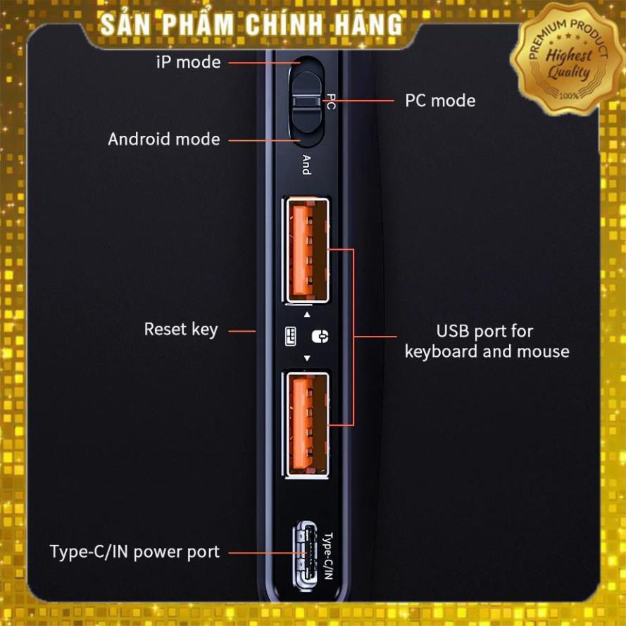 Adapter Hub blutooth 4.0 giúp kết nối bàn phím và chuột hỗ trợ chơi game hiệu Baseus Gamo - Hàng chính hãng