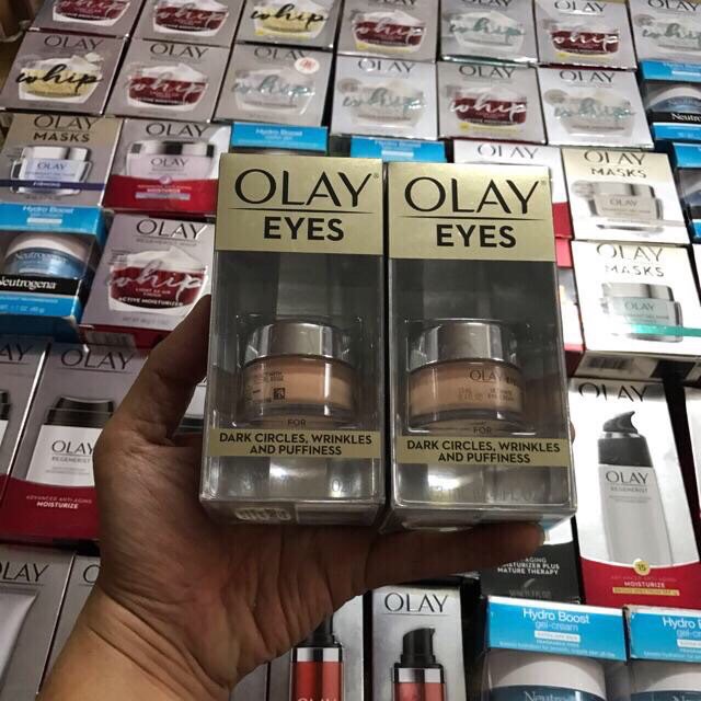 Kem Dưỡng Mắt Olay Eyes Ultimate Eye Cream For Dark Circles, Wrinkles &amp; Puffiness 13ml Hàng Nhập USA