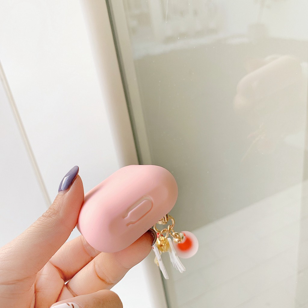 Vỏ bảo vệ hộp sạc Airpods 1 2 Pro hợp thời trang có móc khóa