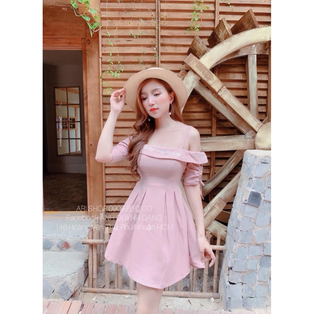 đầm 2 dây lụa hàn v1 | BigBuy360 - bigbuy360.vn