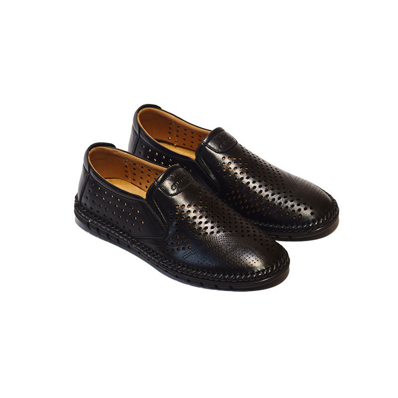 Giày Lười Nam Da Bò Thật 100% Cách Tân Thể Thao Đục lỗ thoáng khí  (2H - 50) | BigBuy360 - bigbuy360.vn