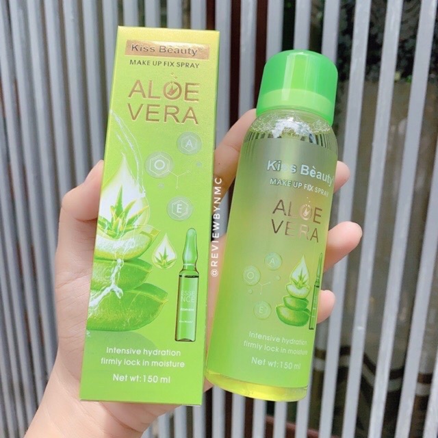 Xịt khóa nền trang điểm Nha Đam Aloe Vera makeup Fix Spray Kiss Beauty 150ml | BigBuy360 - bigbuy360.vn