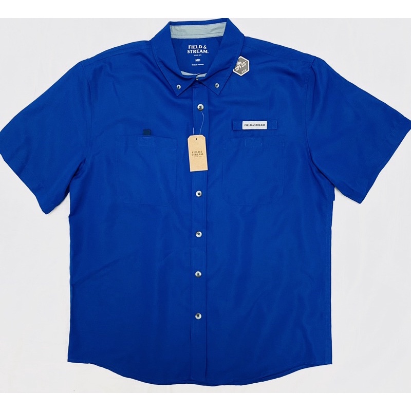 Áo sơ mi nam ngắn tay bigsize đi câu cá outdoor Field & Stream,chất liệu 100% polyester chống tia UV 30%