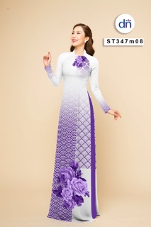 Vải áo dài hoa hồng