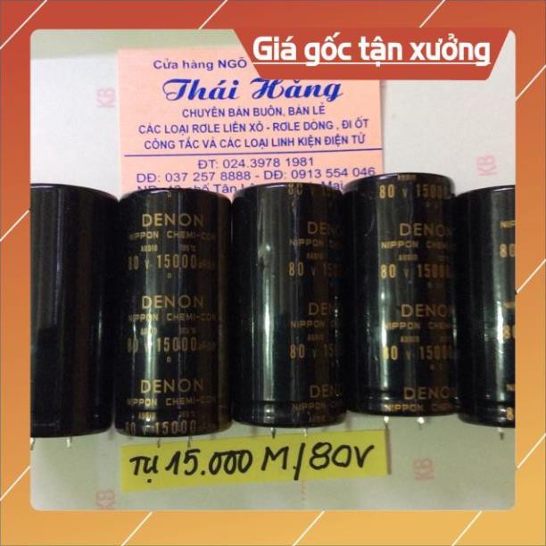 . Tụ lọc nguồn 15.000/80 v giá 2 chiếc ..