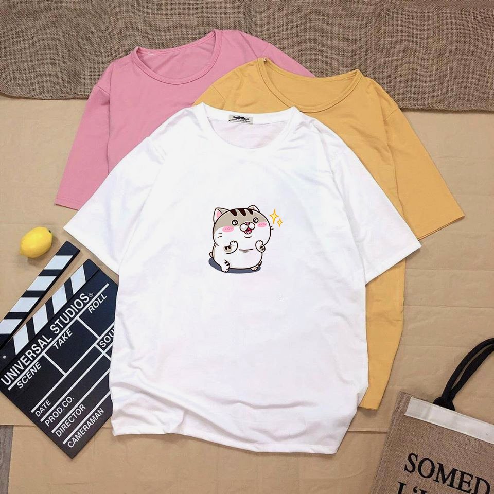 Áo thun tay lỡ unisex form rộng ami bụng bự vải dày mịn 20N1279