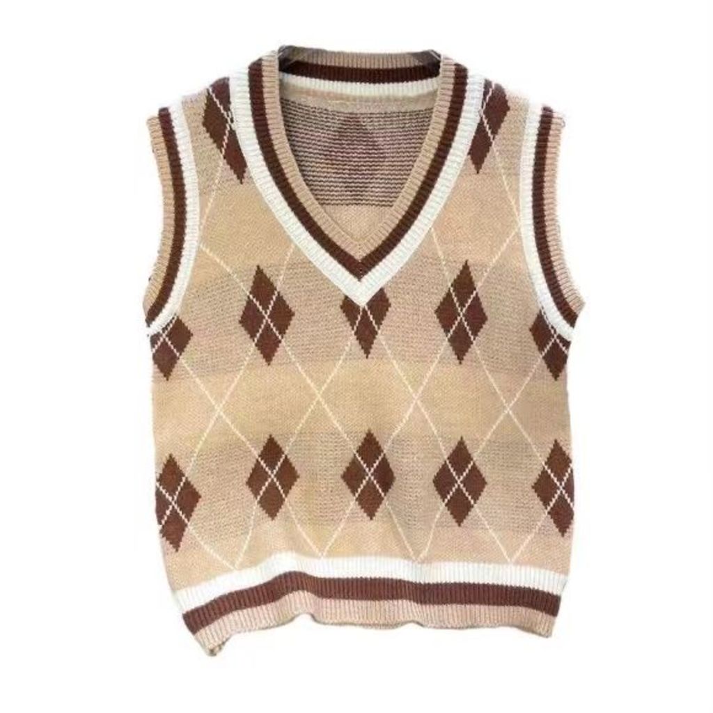 Áo sweater Dệt Kim Không Tay Màu Đen Đính Đá Thời Trang Mùa Thu Dành Cho Nữ