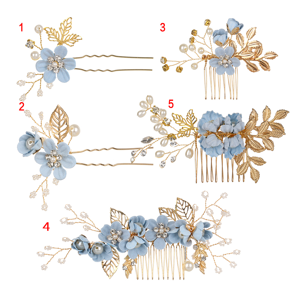 Lược cài tóc hình hoa lá sang trọng cho cô dâu