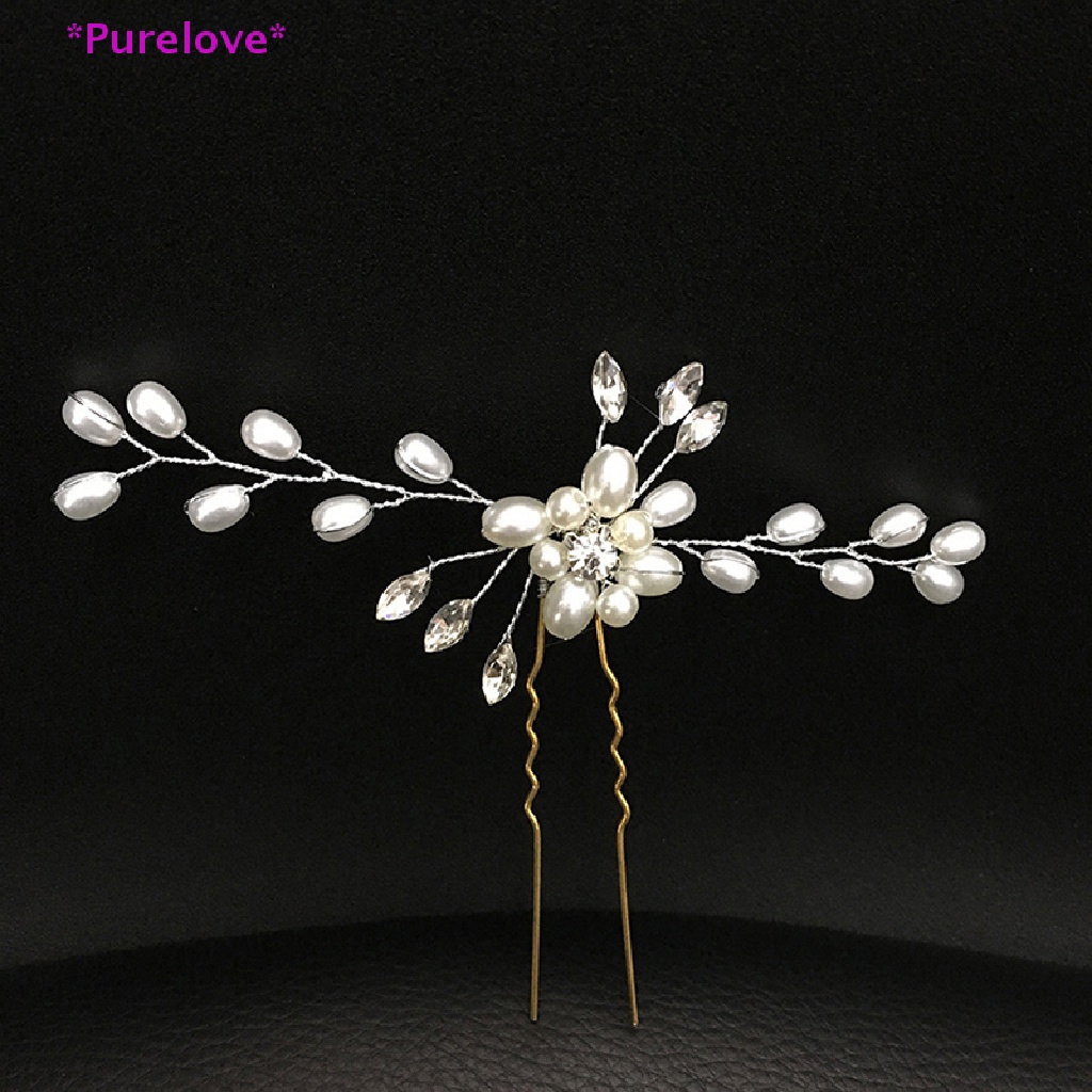 Trâm Cài Tóc Hình Hoa Đính Ngọc Trai Giả Thanh Lịch Cho Cô Dâu Mới