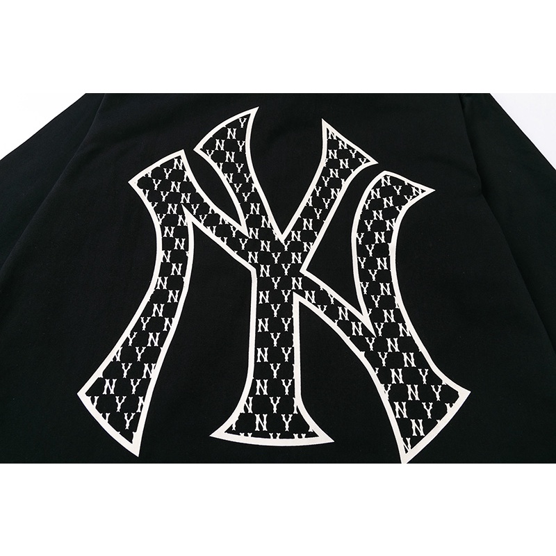 ❤❀  ❤ Áo Sơ Mi Tay Dài Thêu Họa Tiết MLB NY Phong Cách Retro Mới Cho Cặp Đôi
