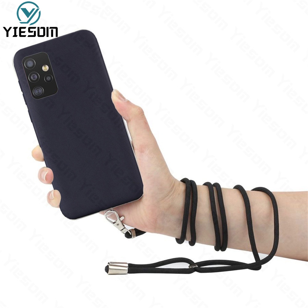 Ốp Điện Thoại TPU Mềm Màu Kẹo Có Dây Đeo Cổ Cho Samsung A72 A52 A32