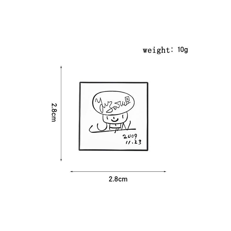 Ghim Cài Áo Hình Chữ Ký Hanyu Yuzuru Thời Trang Cho Người Hâm Mộ