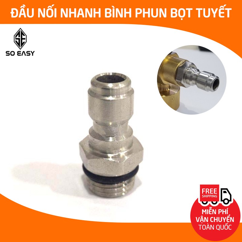 Đầu đực nối nhanh ¼ inch – đầu nối súng phun với béc xịt rửa, bình phun bọt tuyết máy rửa xe cao áp C0004-29