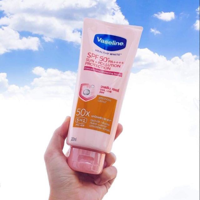 Sữa dưỡng thể vaseline 50x Thái lan trắng da toàn thân kết hợp chống nắng hiệu quả (50ml)