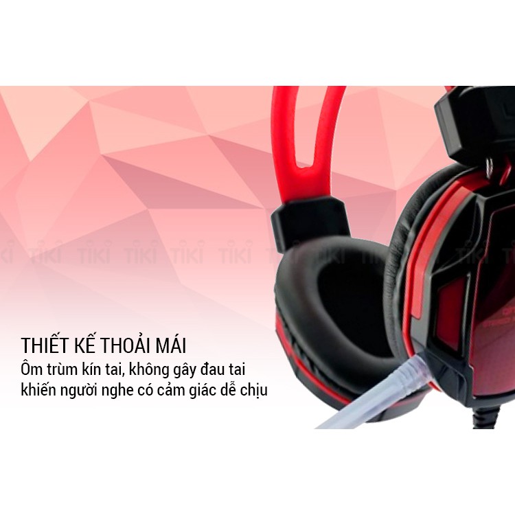 Tai nghe chụp tai gaming Quilian  Arigato A6 Acer LED 7.1 cho máy tính laptop có mic có dây âm thanh cực hay VNET