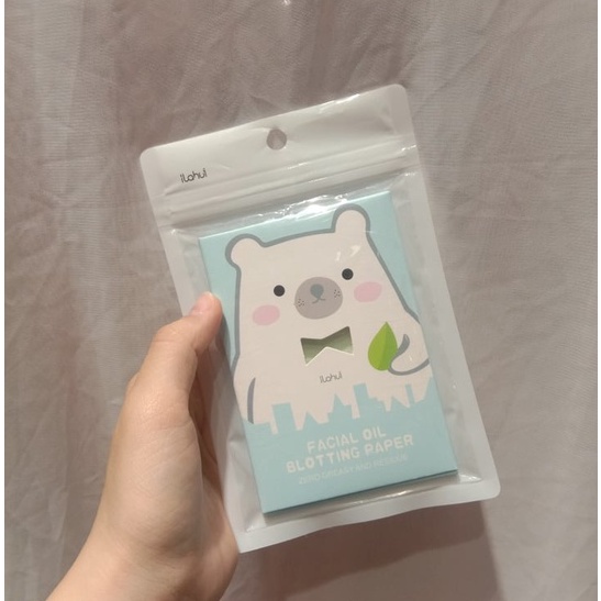 Giấy thấm dầu 80 miếng dễ thương cho da dầu mụn hình gấu xanh ILAHUI | BigBuy360 - bigbuy360.vn