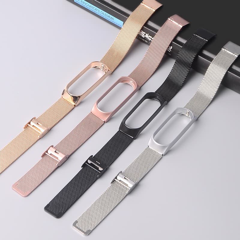 Dây Đeo Kim Loại Cho Đồng Hồ Thông Minh Xiaomi Mi Band 3 4