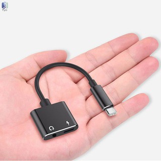 Dây cáp chuyển đổi Type-C sang 2 cổng 3.5mm và cổng Type-C