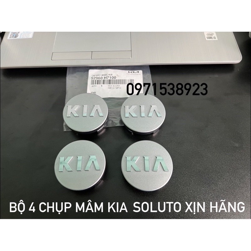 Logo chụp mâm, lazang bánh xe ô tô KIA SOLUTO Kích thước 54MM xịn chính hãng52960-H7100