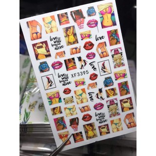 sticker dán móng tay nail hình môi