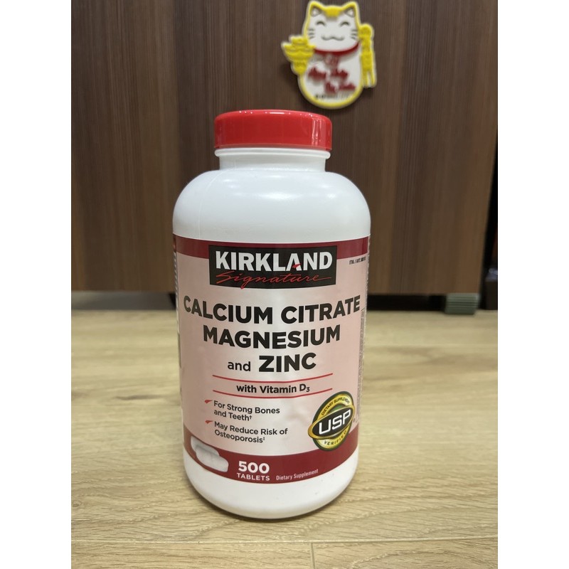 Viên uống calcium zinc kirkland canxi zinc 500 viên mỹ