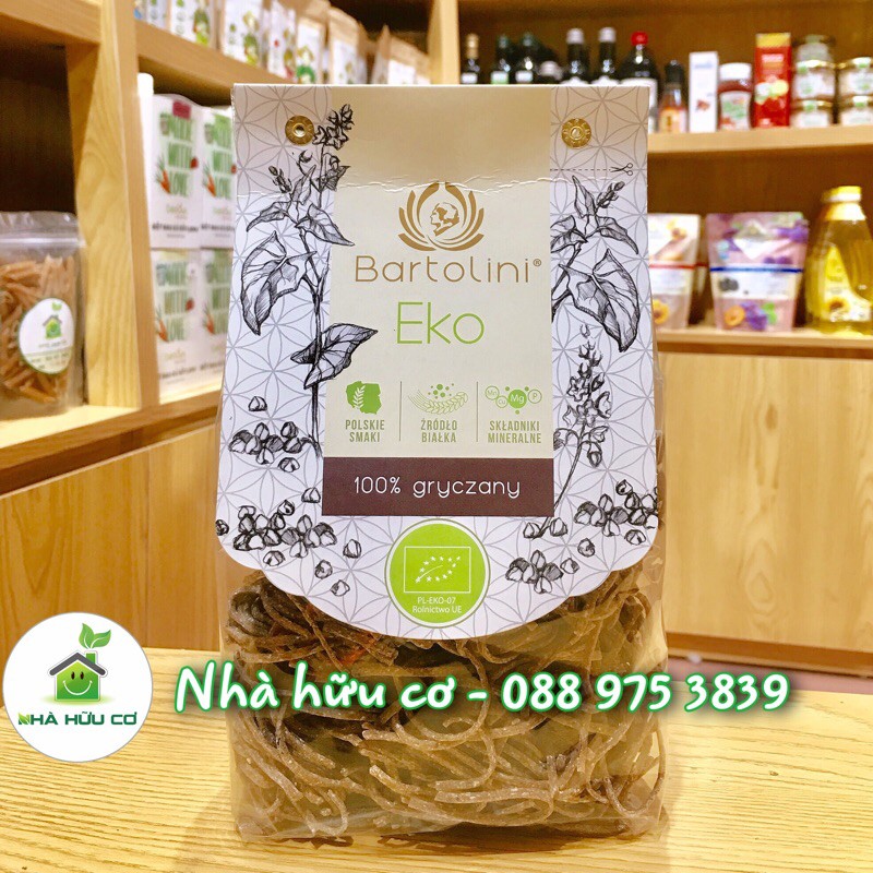 Mì sợi hữu cơ kiều mạch Bartolini - Organic Buckwheat Noodles 250gr - Date: 20/5/2023